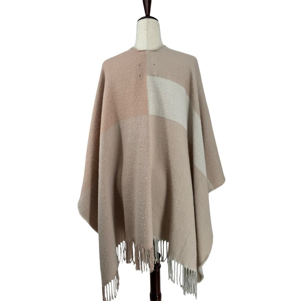 Soia And Kyo Color Block Fringe Wrap Sweater One … - image 3